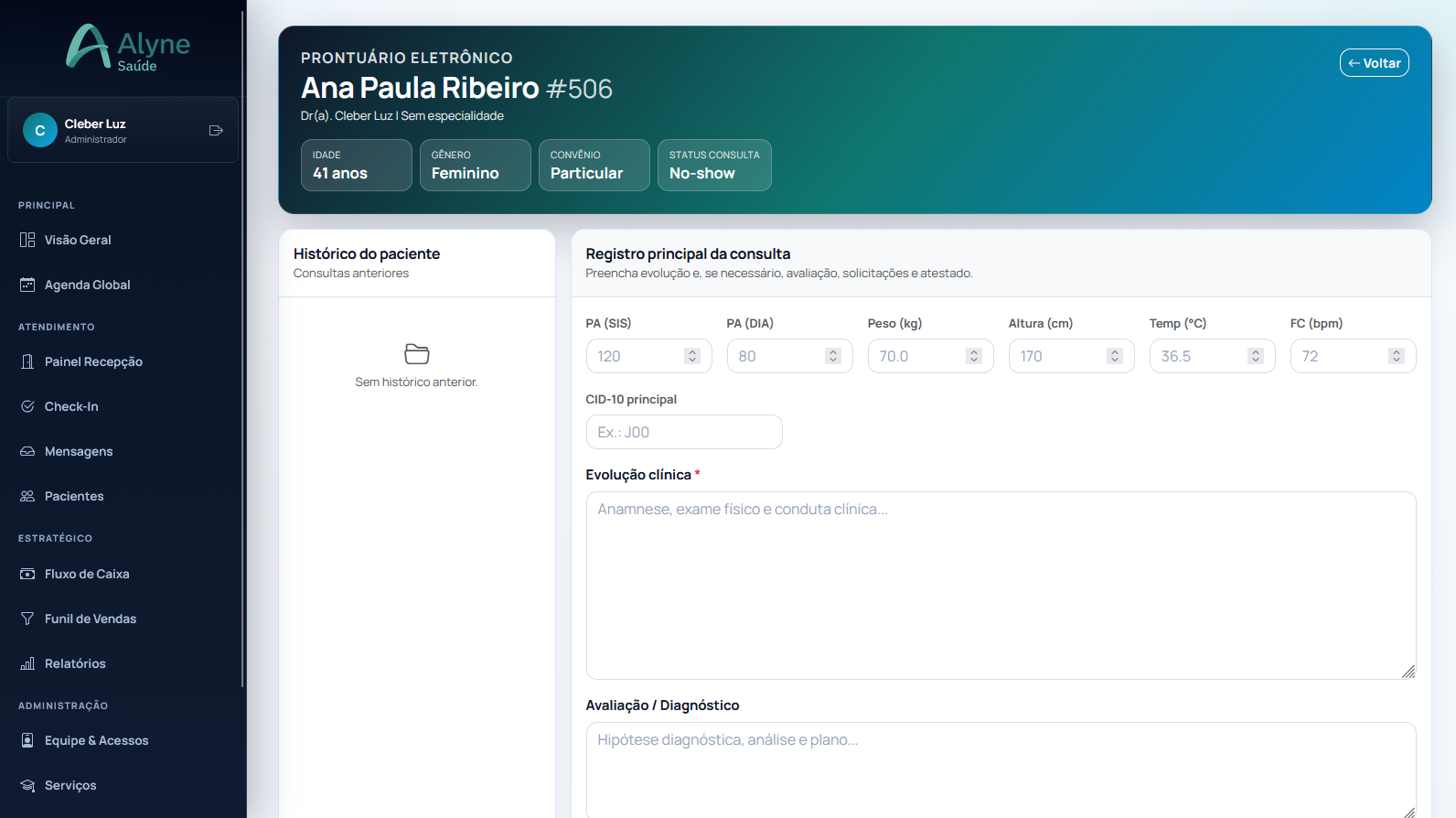 Prontuário Eletrônico Alyne